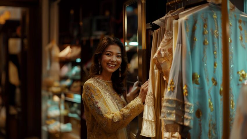 salwar kameez modern - ilustrasi berita Bagaimana Media Sosial Membentuk Salwar Kameez Modern dan Gaya Busana Pakistan