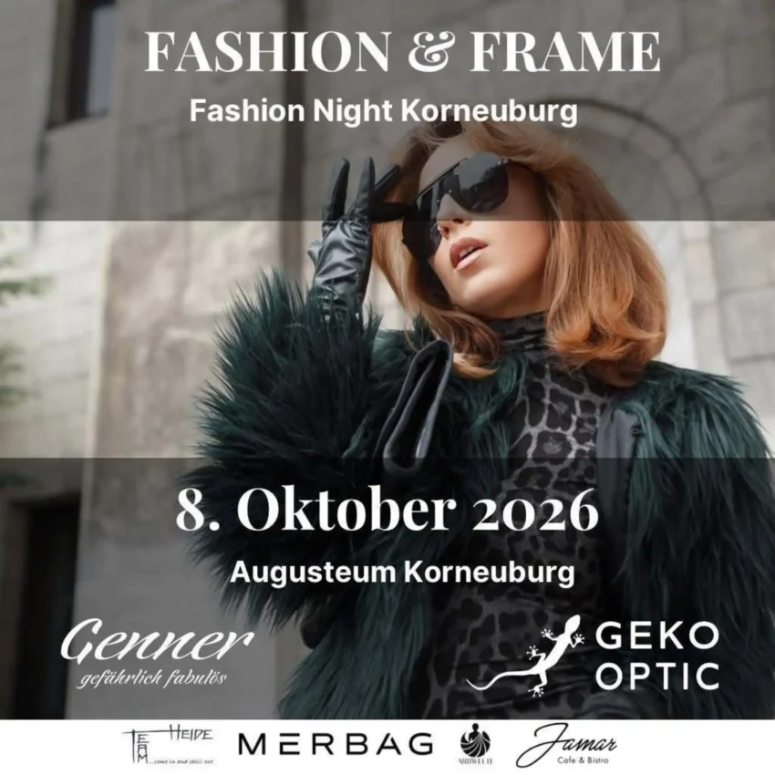 fashion frame - ilustrasi berita Genner dan GEKO Optic Hadirkan Fashion & Frame di Augusteum Korneuburg — Fashion Frame